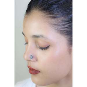 925 <b>Silver</b> Nosepin with Marquise Cut Zircon Nazakat G23 14K Body Jewelry <b>Nose</b> <b>Rings</b> Studs <b>Nose</b> Piercing Jewelry - Product Image 3