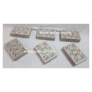 Joyero tallado de esteatita, forma Rectangular, diseño moderno pulido tallado más fino para regalo de negocios y caja de almacenamiento de joyas - Product Image 2