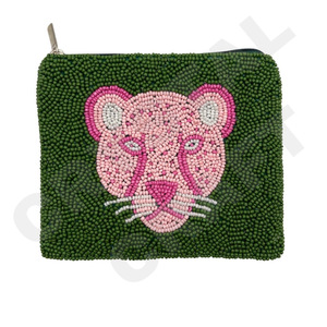 Pink Western Theme Coin Pouch Customized Seed Beaded Wallet Beautiful Mum's Gift-Girls' Hearts Design - Product Image 5