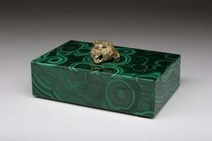 Malachite Semi-Precious Gemstone Box Stockage élégant avec beauté naturelle - Product Image 2