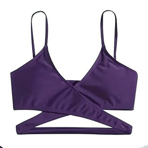 Latest Arrival Luxury Style Three Piece Women's Swimsuit <b>Set</b> Quick Dry Breathable Backless Neckline High Waist Bottom <b>Triangle</b> - Product Image 2