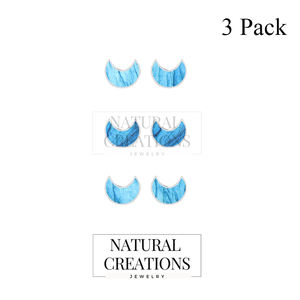 Premium 925 Sterling Silver High Finish Seawater Pearl Labradorite Moon Shape 5MM Stud Earrings Bezel Setting Trendy <b>Wedding</b> - Product Image 2