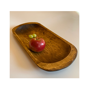 Bol à pâte de fruits en bois pour mariage Cuisine à domicile Bol en bois de grande taille Table de maison Bol décoratif pour le stockage des fruits et des aliments - Product Image 2