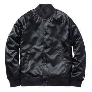 TITLISTS Offre Spéciale veste de travail d'hiver pour hommes Logo personnalisé Varsity Satin tissu Stand lumière patchs brodés bandes colorées - Product Image 6