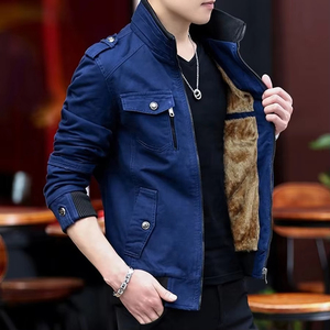 Printemps automne hommes Denim vestes décontracté couleur unie simple boutonnage jean veste pour hommes Slim Fit coton vêtements d'extérieur vestes - Product Image 3