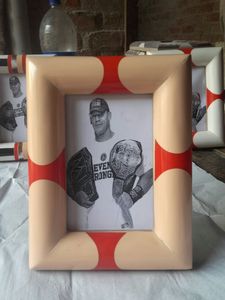 Cubic Bone Inlay Photo <b>Frame</b> Mosaic Grid Pattern MDF <b>Frames</b> Black Lines Modish Picture Holder <b>Frame</b> Gifts Display Accent - Product Image 4