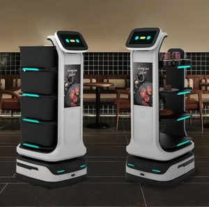 หุ่นยนต์บริการร้านอาหารอัจฉริยะ พร้อมผู้ช่วยเสียง AI ระบบนำทางด้วยเลเซอร์ รองรับ 4G/5G WiFi Bluetooth เชื่อมต่อผ่านแอปพลิเคชัน - Product Image 2