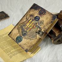 Livre des ombres imprimé Journal en cuir Harry P inspiré Blank Spell Journal Wiccan Witchcraft Junk Journal Hardcover Diary Gift