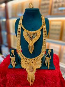 Conjunto de joyería de moda de Dubái chapado en oro de 24 quilates, pendientes, brazaletes, broches con material de diamante de cobre, regalo de Bulgaria - Product Image 2