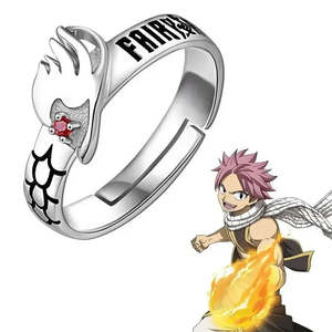 Anime Fairy Tail Fashionable Gold Plated Cluster <b>Ring</b> 18K Inlay with Number Shape Trendy Etherious Jewelry for Gift - Product Image 1