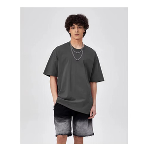 Al Aire Libre Casual Vintage ácido lavado camiseta para hombres Stock microfibra de gran tamaño gota hombro cuello redondo Tetterberry tela al por mayor - Product Image 5