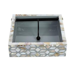 Meilleure qualité élégante personnalisable résine nacre boîte à mouchoirs conteneur de stockage pour restaurant et hôtel nouvelle vente - Product Image 2