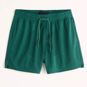 Hot Sale Summer Men's Polyester <b>Mesh</b> <b>Shorts</b> Double and Loose Fit Casual Style with Solid Pattern Eco-Friendly - Product Image 1