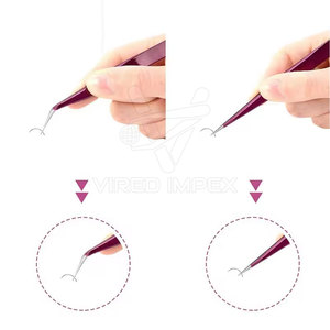 Pinces à épiler en acier inoxydable à pointe fine, prix de gros, pinces à épiler, instruments de beauté - Product Image 2