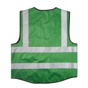 <b>Orange</b> Polyester Unisex Safety Vest with Reflective Stripes and Multiple Pockets Workwear High Visibility Protective Clothing - Product Image 4