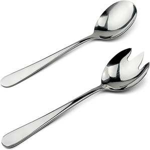 ชุดเครื่องครัวสแตนเลสพร้อมเสิร์ฟสลัดผักชุดปาร์ตี้ชุดรับประทานอาหารสุดสร้างสรรค์ - Product Image 1