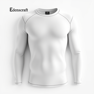 Sous-vêtement léger en coton pour homme, séchage rapide, respirant, écologique, évacuation de l'humidité, couche de base, col et manches personnalisables - Product Image 4