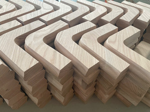 ข้อต่อราวบันไดไม้โอ๊คแดงแบบแข็ง 90 องศา สำหรับบันได - Product Image 2