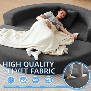 Canapé Moderne Extensible Tendance 2026 avec Chaise Longue Ronde, Tissu Écologique, Sans MOQ, Emballé Sous Vide pour Salon et Hôtels - Product Image 6