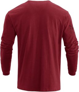 Camisetas Gráficas para Hombre, Bandera de EE. UU., Algodón, Manga Larga, Cuello Redondo Patriótico Americano, Camisetas Regulares - Product Image 2