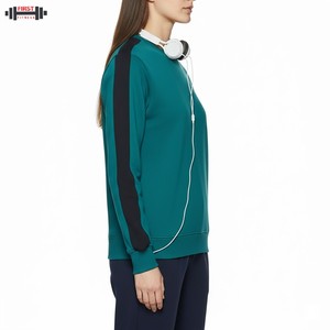 Sweat à capuche zippé intégral pour femme en polyester/coton, polaire de haute qualité, coupe oversize, imprimé en relief, motif uni, hiver, 2 pièces devant - Product Image 3