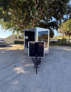 รถพ่วงขายอาหารแบบปิด ขนาด 8.5x16 ฟุต คุณภาพสูง น้ำหนักบรรทุก 10,000 ปอนด์ พร้อมส่งฟรี  โครงสร้างแข็งแรง ทนทาน พร้อมระบบไฮดรอลิก  ขายแล้ววันนี้ - Product Image 5