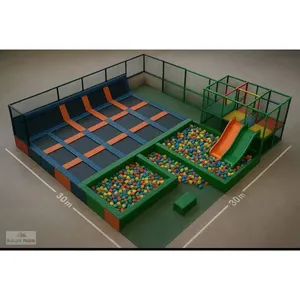 Kids Inflatable Ball Pit with <b>Slide</b> for Amusement Park-15x15 Soft Play <b>Pool</b> - Product Image 4