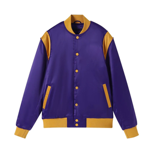 Veste bomber réfléchissante 3M de qualité supérieure Omega Psi Phi, imperméable, réversible, vêtement urbain de style universitaire, violet or, personnalisable sur le devant - Product Image 2