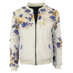 Chaquetas de bombardero de satén personalizadas para hombres y mujeres, chaqueta de sublimación de diseño de moda con cuello levantado fino de estilo callejero - Product Image 3