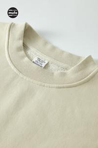 Sudadera de algodón 100% de alta calidad con cuello redondo, patrón sólido bordado, lavado ácido, técnicas lavadas a la piedra, teñido liso para uso en invierno - Product Image 6