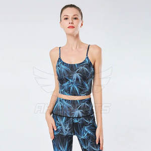 Nouveau ensemble de yoga imprimé sublimé pour femmes vente en gros de leggings de gymnastique ensemble de soutien-gorge ensemble de yoga d'entraînement pour dames - Product Image 3