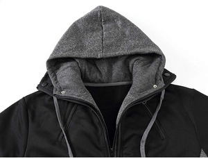 Sweat-shirts à capuche zippés en polaire pour homme de haute qualité, respirants, légers, 100 % coton, logo/couleur/taille personnalisés, coupe classique - Product Image 4