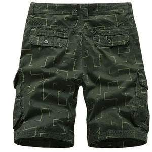 Ropa de calle personalizada para hombre, pantalones cortos de algodón con patrón sólido, pantalones cortos informales con bolsillo de cintura media de lona transpirable 100% - Product Image 3