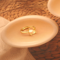 Einstellbare 8mm Form Ring Blank Classic Engagement Plain Metall Spann zangen rahmen Zinken einstellung Dünnband Anpassbares Ring Design
