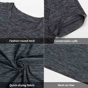 เสื้อยิมดรายฟิต เสื้อกีฬา เสื้อยืดออกกำลังกาย สกรีนโลโก้ได้ เสื้อยืดวิ่ง เสื้อยืดกีฬา ผ้าฝ้าย 100% แขนสั้น ระบายอากาศได้ดี - Product Image 6