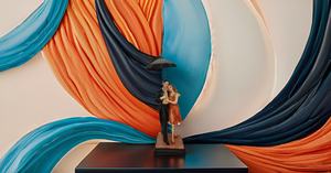 Couple Art Résine Sculpture À La Main Moderne Décor De Table Passionné Amour Statue Parapluie Amoureux Pour La Maison Et Le Bureau - Product Image 4