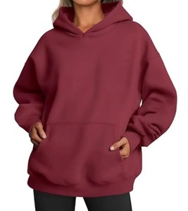 Venta al por mayor sudaderas de lana de gran tamaño para las mujeres sudaderas con capucha de punto sólido con bordado 3D cuello con capucha para la temporada de invierno - Product Image 1