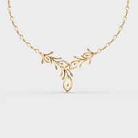 Collier à breloques vintage plaqué or intemporel avec chaîne à maillons en moissanite, idéal pour les mariages, conçu pour les amoureux de la mode qui apprécient la brillance