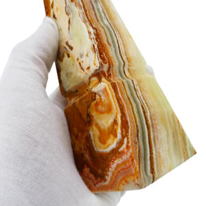 Obelisco de mármol de ónix verde, obeliscos de ónix mexicano genuino, torre de mármol de pisapapeles vintage - Product Image 4