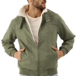 2026 custom Latest Design <b>Men</b> Breathable <b>suede</b> leather <b>jacket</b> Zipper Slim Fit Male Designer OEM Casual <b>suede</b> <b>jacket</b>. - Product Image 1