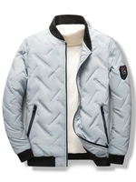 Nouvelle veste bomber matelassée réversible imperméable en toile blanche enduite, design High Street, personnalisée par Boomletcorp, pour hommes