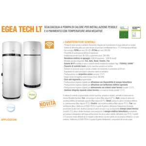 Chauffe-eau Ferroli LT-S Egea Tech Inverter Heat Pump 260 Lt WiFi Compresseur solaire avec classement A+ - Product Image 2