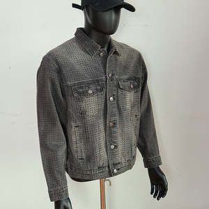 Vestes pour hommes décontractées à la mode avec boutons en denim durable, vente en gros de vêtements d'extérieur modernes polyvalents de haute qualité fabriqués sur mesure - Product Image 2