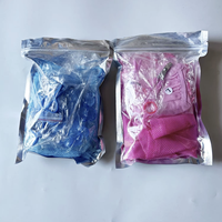 Lot de 5 sacs de bain et de toilettage pour animaux de compagnie, kit de toilettage pour chat en maille réglable, muselière anti-griffures pour chat pour la coupe des ongles