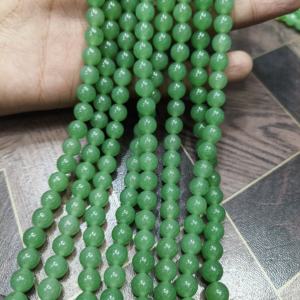 Collar de Plata de Ley con Cuentas de Amatista Verde Natural Genuina de 8 mm, Collar con Piedras Preciosas de Cristal Curativo, Joyería para Regalo de Boda - Product Image 3