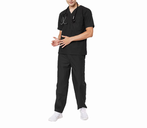 Meilleure qualité médecins col en v hommes soins infirmiers gommages uniformes ensembles gommages médicaux en gros hommes hôpital uniforme chemises et pantalons - Product Image 1