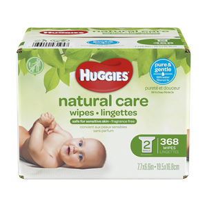Lingettes pour bébés sensibles aux soins naturels non parfumés Huggies, 1,088 Ct. - Product Image 3