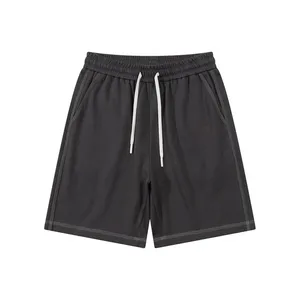 2024 Shorts en coton pour hommes de points de contraste décontractés de conception personnalisée avec des cordes
