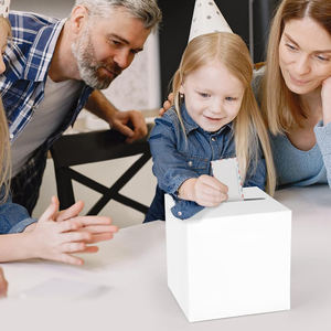 Caja de Tarjeta blanca Favores DE BODA Caja de correos Caja de dinero de recepción de cartón Soporte para recepción de boda, Baby Showers, Aniversario - Product Image 3