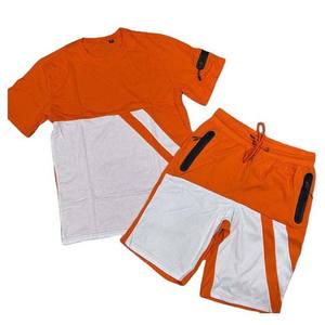 Conjunto de camiseta y pantalón corto de dos piezas personalizado 2025, conjunto doble de alta calidad para hombre, conjunto de camisa y pantalones cortos, ropa para hombre, Color de contraste - Product Image 1